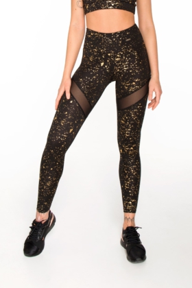 Лосины Stardust Gold DF - женская спортивная одежда Designed For Fitness