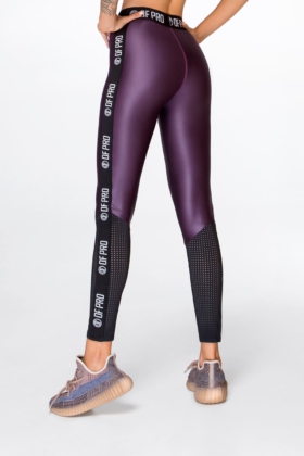 Спортивные Легінси New Perform PRO Purple DF для фитнеса женские Forfitness (Фіолетовий)