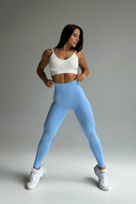 Лосины-пушап FF Volume Blue - женская спортивная одежда Designed For Fitness
